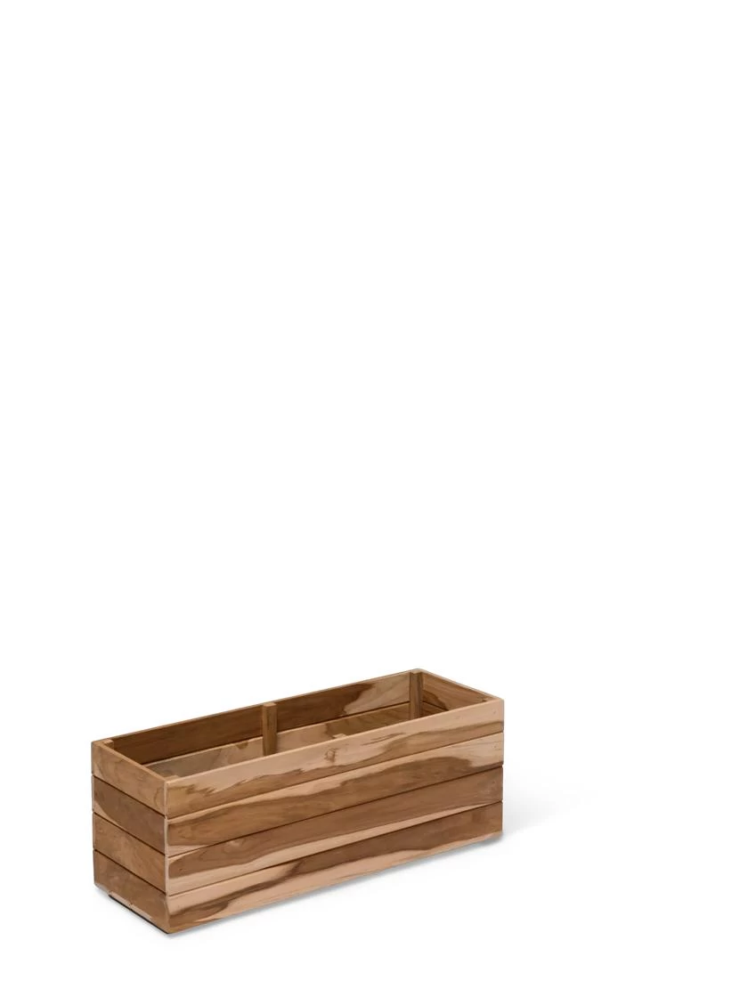 Teak Window Boxes, 8" 3 Teak Window Boxes, 8"