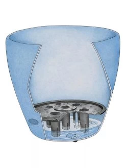 Viva Round Self-Watering Rolling Planter, 17.25” Diameter -Pots - Planters Store 39325 002