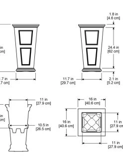 Fairfield Self-Watering Tall Patio Planters, 28” -Pots - Planters Store 39342 15V tif