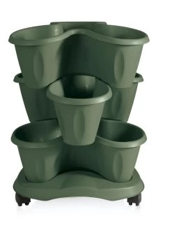 Trifoglio 3-Tier Planter On Wheels -Pots - Planters Store 3 4 crop 8613625 03V