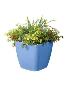 Viva Square Self-Watering Rolling Planter, 14" Diameter -Pots - Planters Store 8589777BL 6080 tif