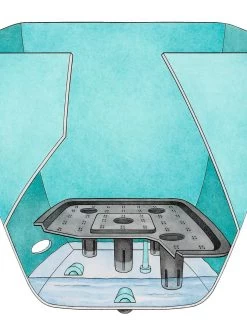 Viva Square Self-Watering Rolling Planter, 17.5" Diameter -Pots - Planters Store 8589777 001 tif