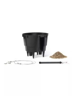 Lechuza® Nido Cottage Wicker Hanging Planter -Pots - Planters Store 8591154WT 001V tif