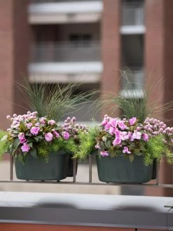 Self-Watering Saddle Railing Planter, 16" -Pots - Planters Store 8592175GR 2430 tif