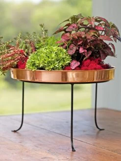 Large Round Copper Plant Tray, 14" -Pots - Planters Store 8593567 4636 tif