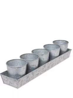 Galvanized Herb Planters With Rectangular Tray 9 Galvanized Herb Planters With Rectangular Tray -Pots - Planters Store 8595903 3924 tif
