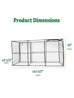Crop Cage, 4' X 12' -Pots - Planters Store 8596540 2