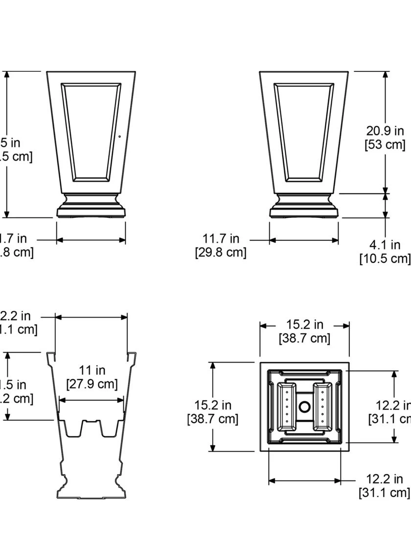 Kensington Self-Watering Tall Patio Planter, 25" 8 Kensington Self-Watering Tall Patio Planter, 25" - Image 6