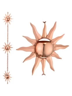 Sun Pure Copper Rain Chain, 8-1/2' 9 Sun Pure Copper Rain Chain, 8-1/2' -Pots - Planters Store 8600206 04v