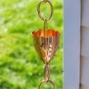 Crocus Pure Copper Rain Chain, 8.5' 2 Crocus Pure Copper Rain Chain, 8.5' -Pots - Planters Store 8600207 02v crocus solid copper rain chain 8 foot