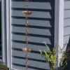Umbrella Pure Copper Rain Chain, 8.5' -Pots - Planters Store 8600208 01v umbrella pure copper rain chain 8 foot