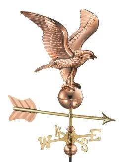 Eagle Cottage Copper Weathervane With Roof Mount -Pots - Planters Store 8600278 04v