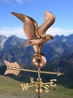Eagle Garden Copper Weathervane With Pole -Pots - Planters Store 8600278 05v