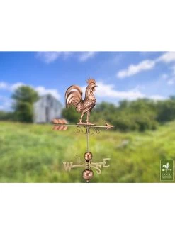 Bantam Rooster Copper Weathervane 11 Bantam Rooster Copper Weathervane -Pots - Planters Store 8600280 04v