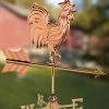 Rooster Cottage Copper Weathervane With Roof Mount
