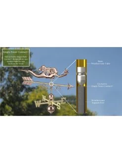 Little Mermaid Copper Weathervane -Pots - Planters Store 8600350 06v