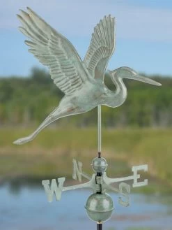 Graceful Blue Heron Copper Weathervane -Pots - Planters Store 8600374 07v