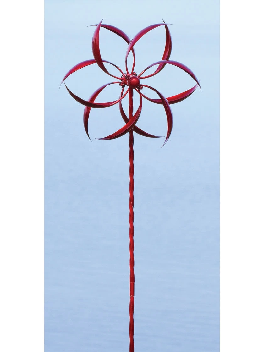 Feather Staked Wind Spinner, 15" 5 Feather Staked Wind Spinner, 15" - Image 3