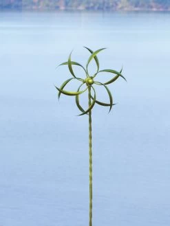 Feather Staked Wind Spinner, 15" 11 Feather Staked Wind Spinner, 15" -Pots - Planters Store 8600479 03v feather staked wind spinner 15 inch green