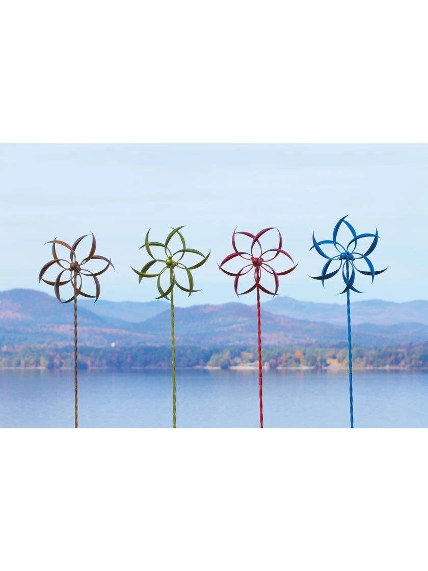 Feather Staked Wind Spinner, 15" 6 Feather Staked Wind Spinner, 15" - Image 4