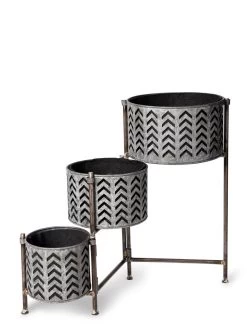 Galvanized Grow Bag Triple Planters With Stand 12 Galvanized Grow Bag Triple Planters With Stand -Pots - Planters Store 8609180 4812 tif