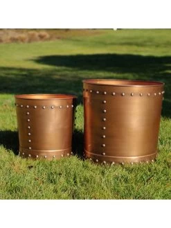 Riveted Planters, Set Of 2 -Pots - Planters Store 8610081 03v