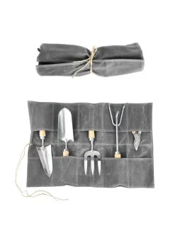 Esschert Waxed Canvas Roll Up Pouch