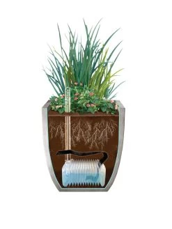 Self-Watering LavaStone® Modern Square 13 Self-Watering LavaStone® Modern Square -Pots - Planters Store 8610250 SWInsert art 8inSq tif