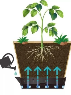 VegTrug® Build-a-Barrel Wooden Planter With Self-Watering Reservoir Tray, 18" -Pots - Planters Store 8610253 05V tif