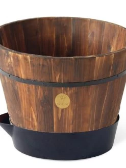 VegTrug® Build-a-Barrel Wooden Planter With Self-Watering Reservoir Tray, 18" -Pots - Planters Store 8610253 06V tif