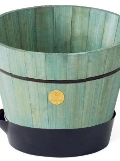 VegTrug® Build-a-Barrel Wooden Planter With Self-Watering Reservoir Tray, 18" -Pots - Planters Store 8610253 07V tif
