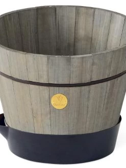VegTrug® Build-a-Barrel Wooden Planter With Self-Watering Reservoir Tray, 18" -Pots - Planters Store 8610253 08V tif