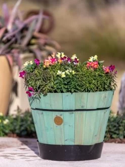 VegTrug® Build-a-Barrel Wooden Planter With Self-Watering Reservoir Tray, 18" -Pots - Planters Store 8610253 6747 tif
