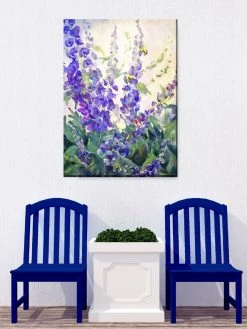 Blue Delphi Outdoor Wall Art -Pots - Planters Store 8610270 02v