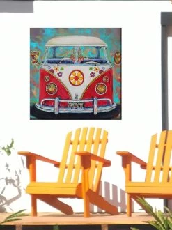 Hippy Van Outdoor Wall Art, -Pots - Planters Store 8610275 02v