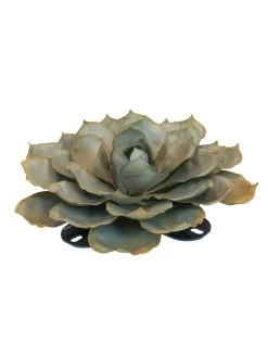 Desert Steel Blue Rose Succulent Sculpture -Pots - Planters Store 8610764 01v desert steel blue rose succulent large