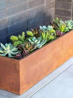 Veradek Metallic Series Corten Steel Window Box Planter, 36" -Pots - Planters Store 8611609 02V tif
