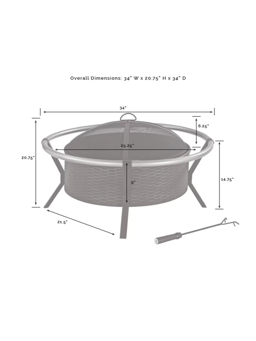 Crosley Yuma Firepit 7 Crosley Yuma Firepit - Image 5