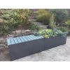 Nice Aluminum Trough Planters With Bench Top, 16"High