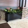 Nice Aluminum Trough Planter With Casters, 19" High -Pots - Planters Store 8612402 04V jpg