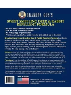 Grandpa Gus's Deer & Rabbit Repellent Spray 10 Grandpa Gus's Deer & Rabbit Repellent Spray -Pots - Planters Store 8612427 05V 3 4