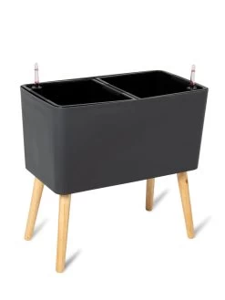 Ava Self-Watering Rectangular Planter -Pots - Planters Store 8612691 217 ava self watering rectangular planter gray