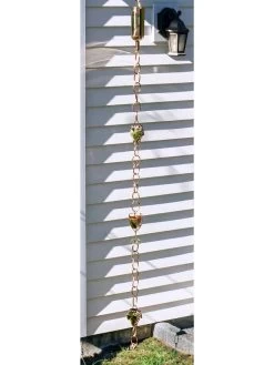 Wine Bottle, Grapes & Glasses Copper Rain Chain, 9.5' 7 Wine Bottle, Grapes & Glasses Copper Rain Chain, 9.5' -Pots - Planters Store 8612744 01v