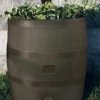 Round Rain Barrel With Planter, 35 Gallons -Pots - Planters Store 8612856WALNT 05V tif