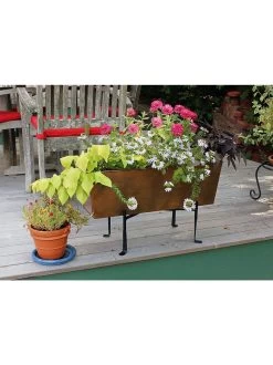 Achla Designs Copper Flower Box With Folding Stand -Pots - Planters Store 8612914 04v