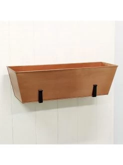 Achla Designs Plain Copper Plated Flower Box, Large -Pots - Planters Store 8612915 04v