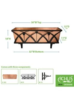 Achla Designs Rockwood Window Box -Pots - Planters Store 8612918 03v
