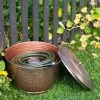 Hammered Copper Hose Pot With Lid -Pots - Planters Store 8613311 0102 hammered copper hose pot with lid