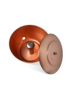 Hammered Copper Hose Pot With Lid -Pots - Planters Store 8613311 5811