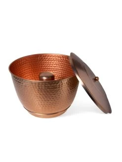 Hammered Copper Hose Pot With Lid -Pots - Planters Store 8613311 5812